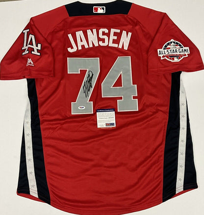 KENLEY JANSEN DODGERS RED SOX SIGNED 2018 ALL STAR GAME JERSEY PSA AF53531