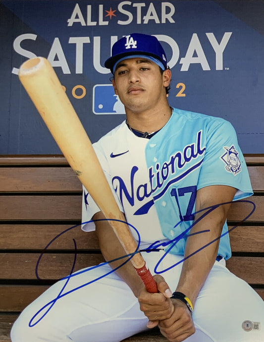 DIEGO CARTAYA DODGERS #1 PROSPECT SIGNED 16X20 2022 FUTURE STARS GAME PHOTO BAS