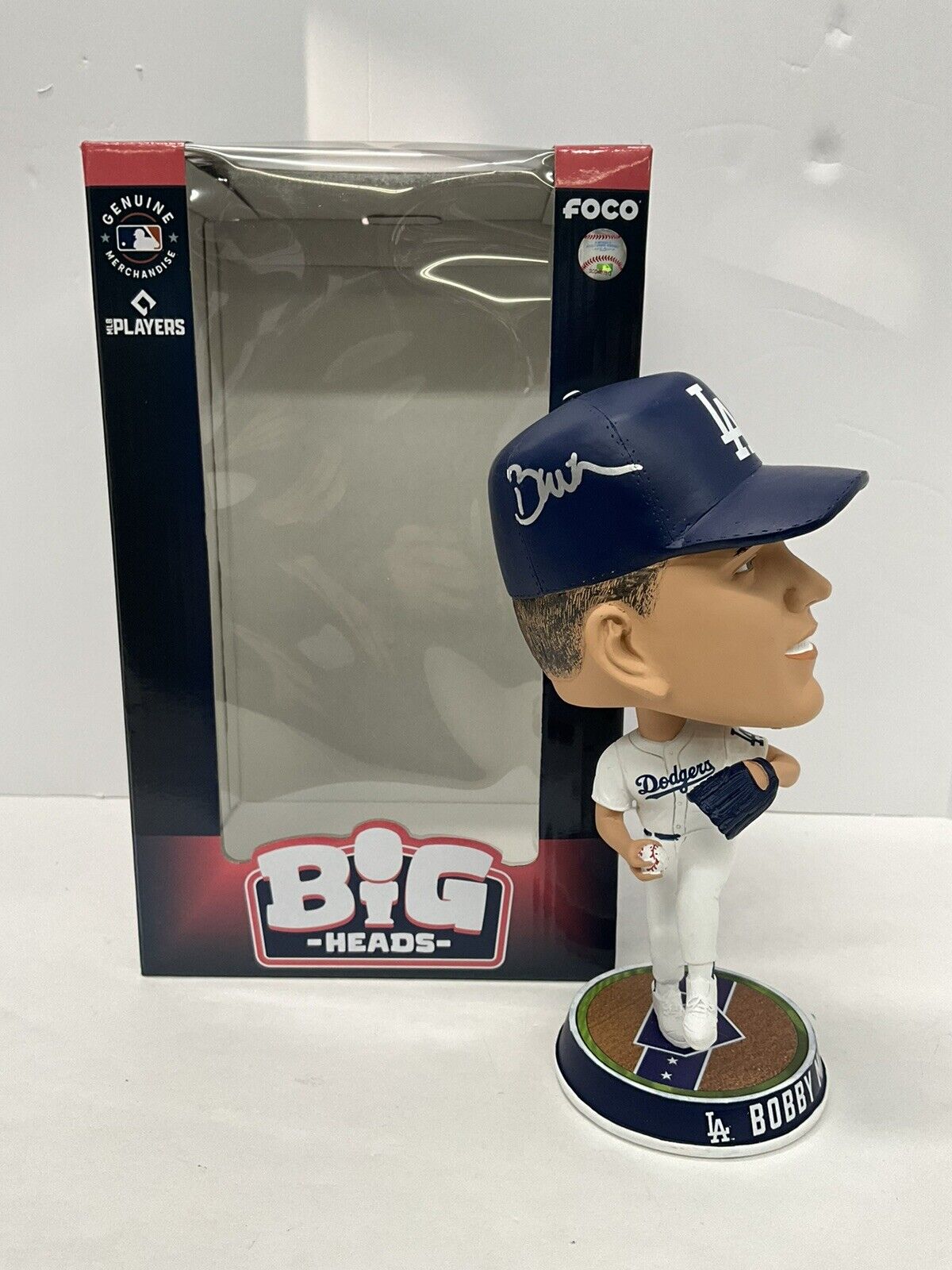 BOBBY MILLER SIGNED DODGERS FOCO BIGHEAD LIMITED #/123 BOBBLEHEAD PSA RG50501