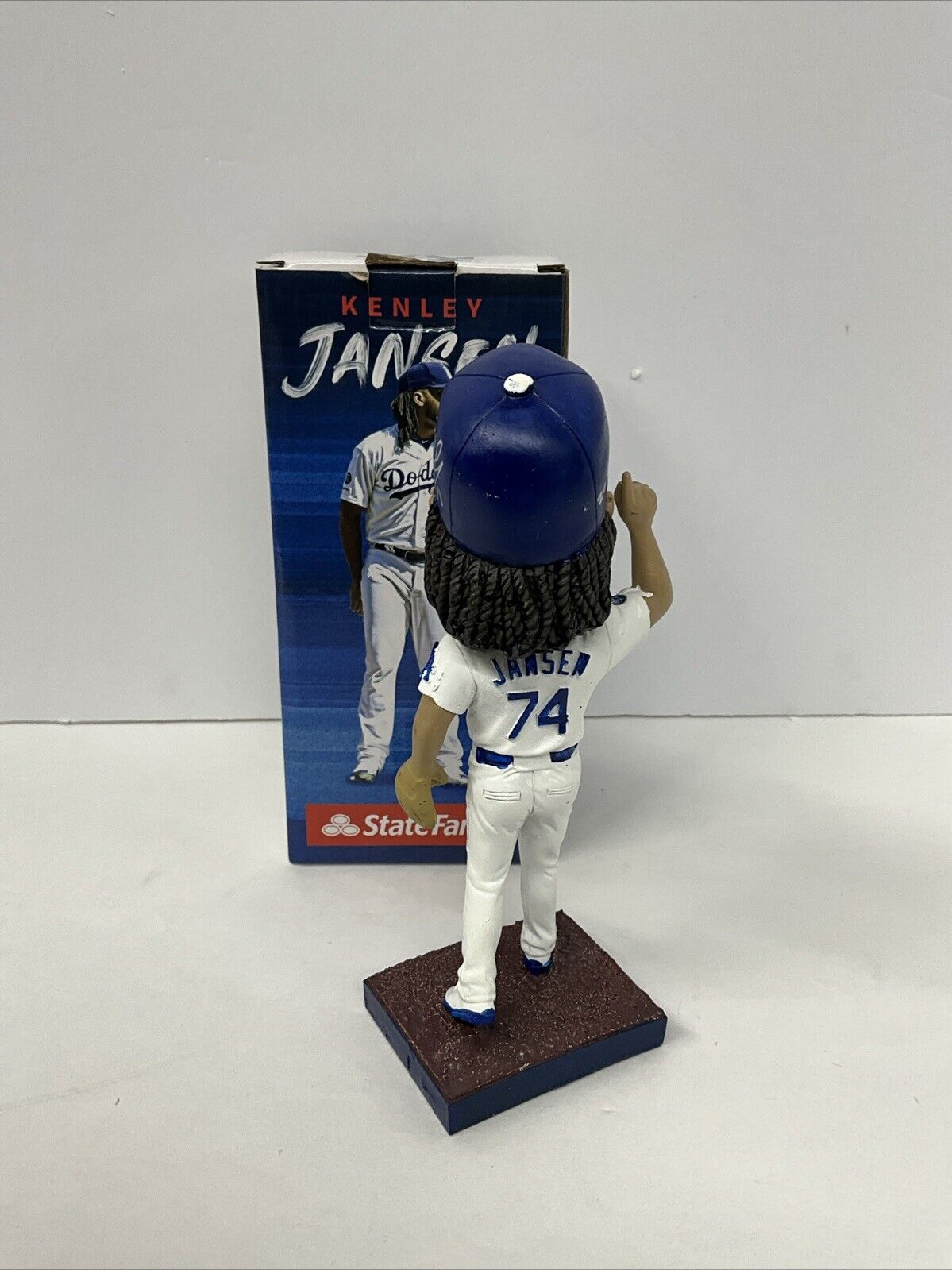 KENLEY JANSEN SIGNED DODGERS 2019 SGA BOBBLEHEAD "2020 WS CHAMPS" IN PSA 9A48400