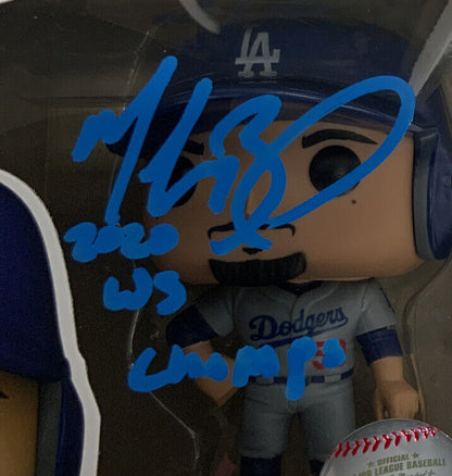 MOOKIE BETTS SIGNED LOS ANGELES DODGERS FUNKO POP  "2020 WS CHAMPS" PSA AM65085