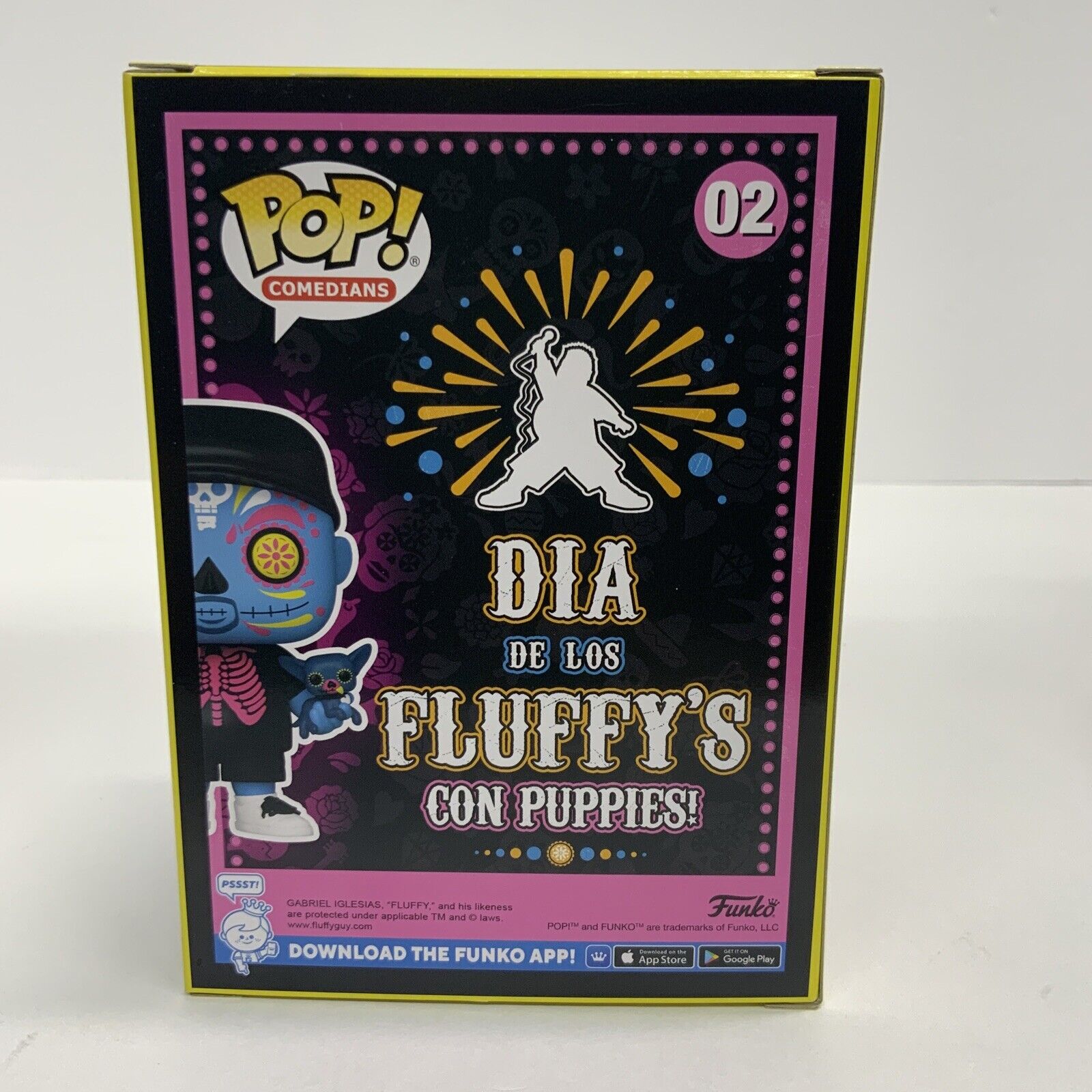 GABRIEL FLUFFY IGLESIAS SIGNED "DIA DE LOS FLUFFY'S" FUNKO POP 02 PSA AM57399