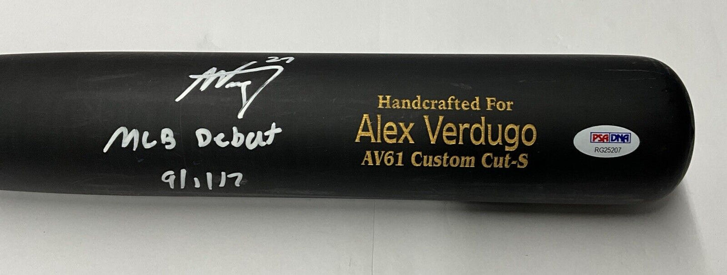 ALEX VERDUGO YANKEES SIGNED MARUCCI MODEL BAT AV61 "MLB DEBUT 9/1/17 PSA RG25207