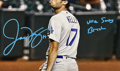 JOE KELLY SIGNED 16X20 POUTY FACE VS CARLOS CORREA PHOTO NICE SWING BITCH" B PSA