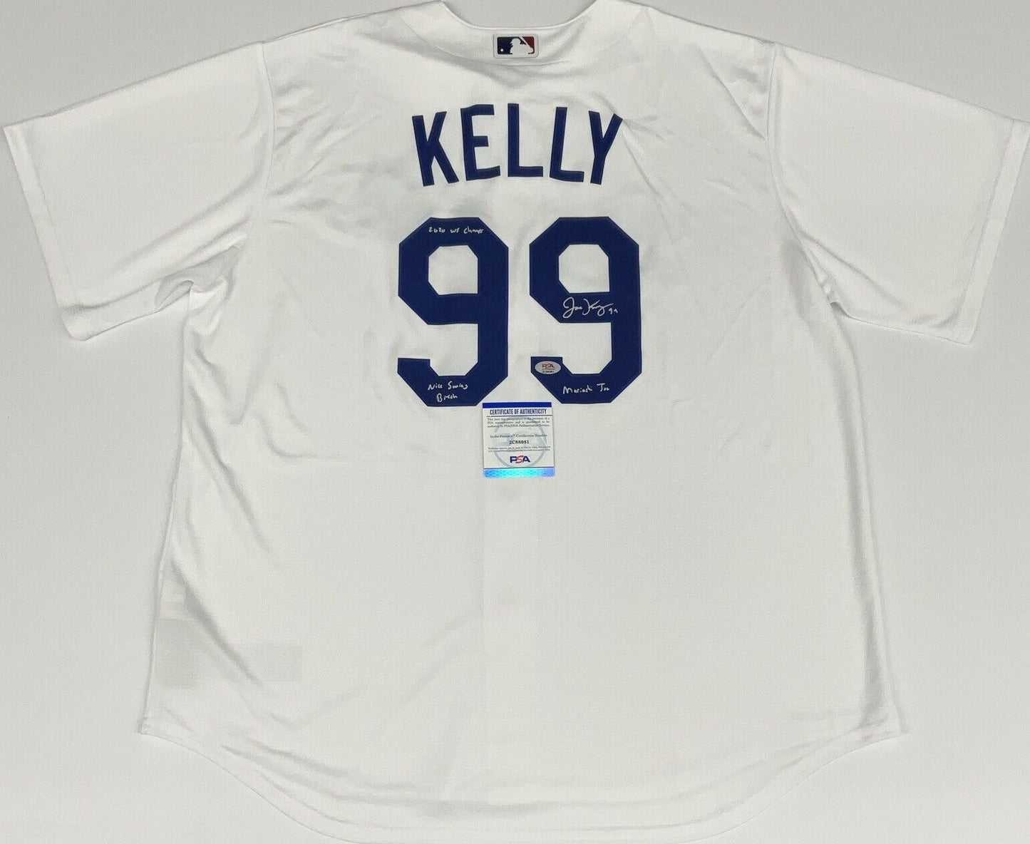 JOE KELLY SIGNED JERSEY "2020 CHAMPS NICE SWING BITCH MARIACHI JOE" PSA 2C88981