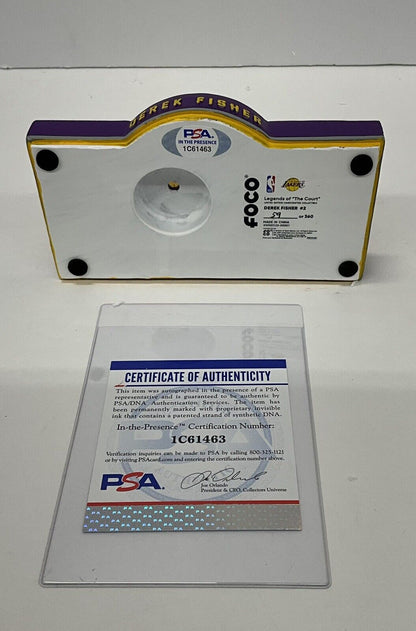 DEREK FISHER SIGNED LAKERS LIMITED FOCO BOBBLEHEAD "5X NBA CHAMP" PSA 1C61463