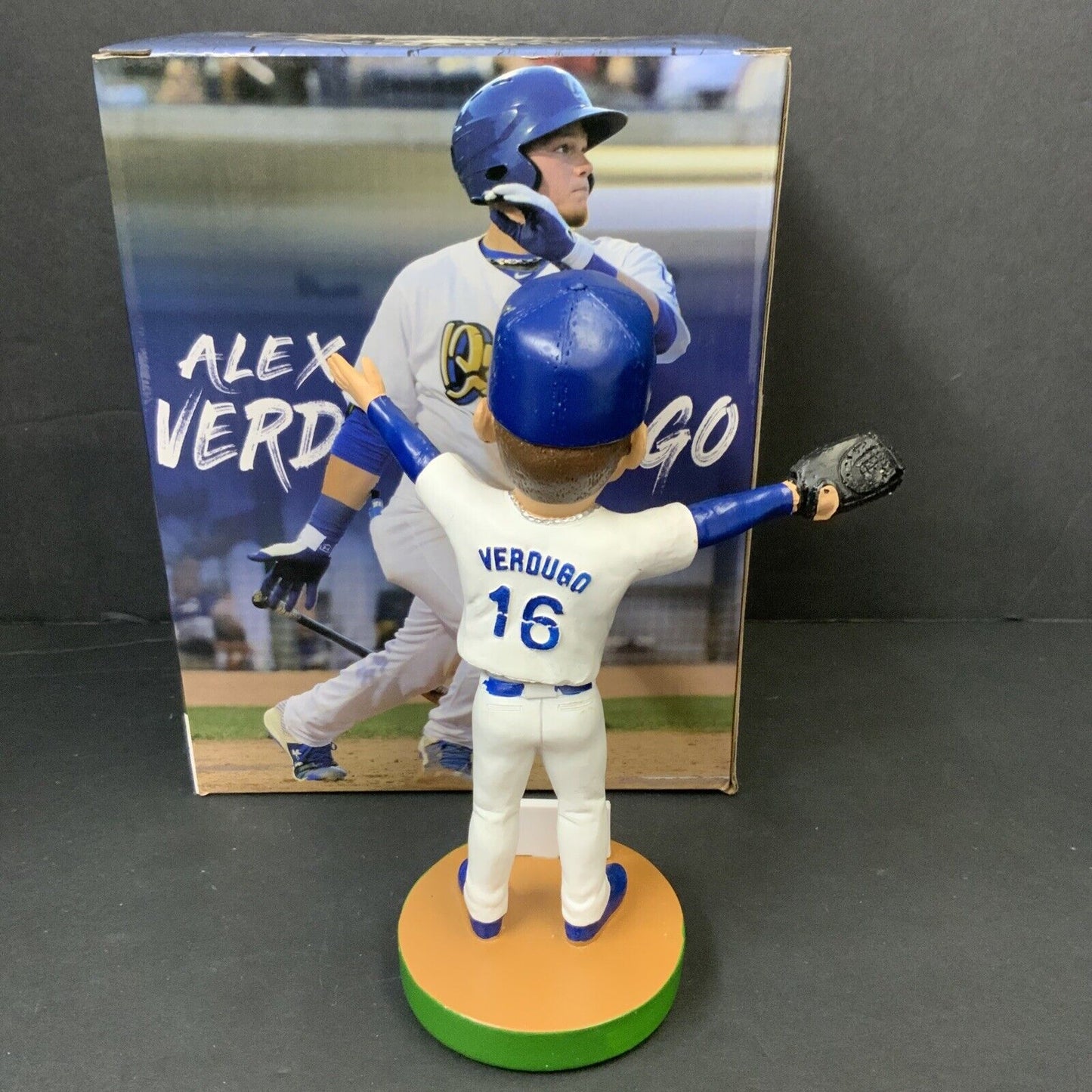 ALEX VERDUGO DODGERSRED SOX SIGNED 2019 CUCAMONGA QUAKES BOBBEHEAD PSA RG25276