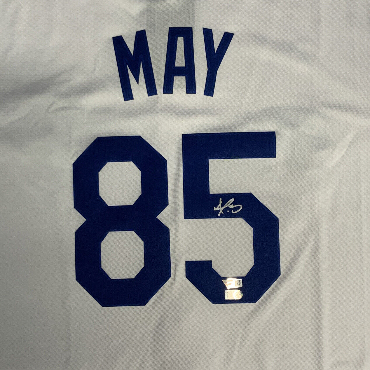 DUSTIN MAY DODGERS 2020 WORLD SERIES CHAMPION SIGNED NIKE JERSEY MLB VS646168