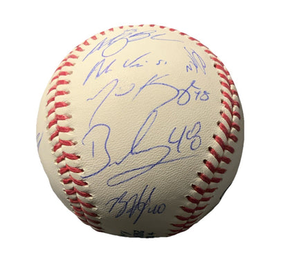 DODGERS SIGNED 2024 WORLD SERIES BALL 21 AUTOS FREEMAN TEO MUNCY BUEHLER PSA 057