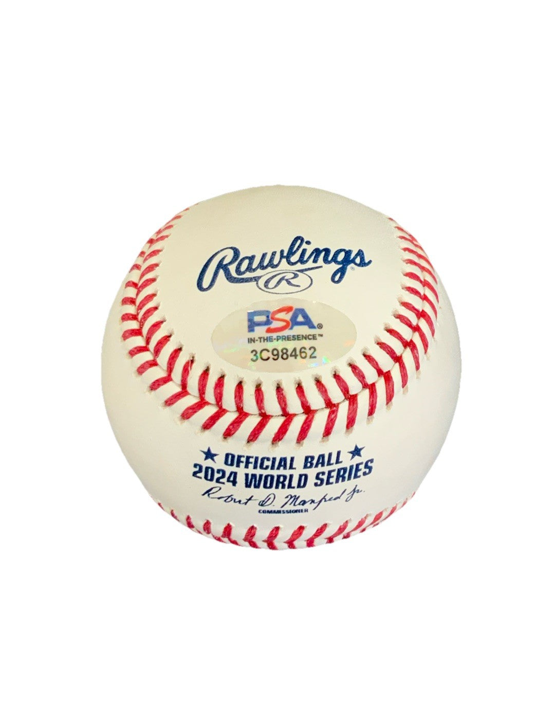DANIEL HUDSON DODGERS SIGNED 2024 WORLD SERIES BASEBALL  PSA