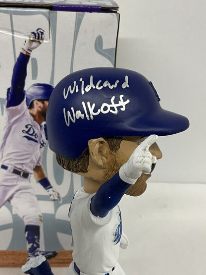 CHRIS TAYLOR SIGNED DODGERS 2022 SGA BOBBLEHEAD "WILDCARD WALKOFF" PSA 2C53560