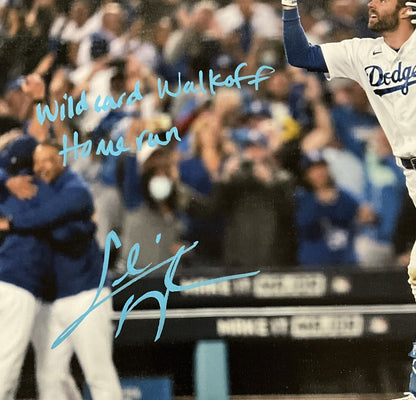 CHRIS TAYLOR DODGERS SIGNED 22X26 CANVAS "WILDCARD WALKOFF HOME RUN" PSA 2C53365