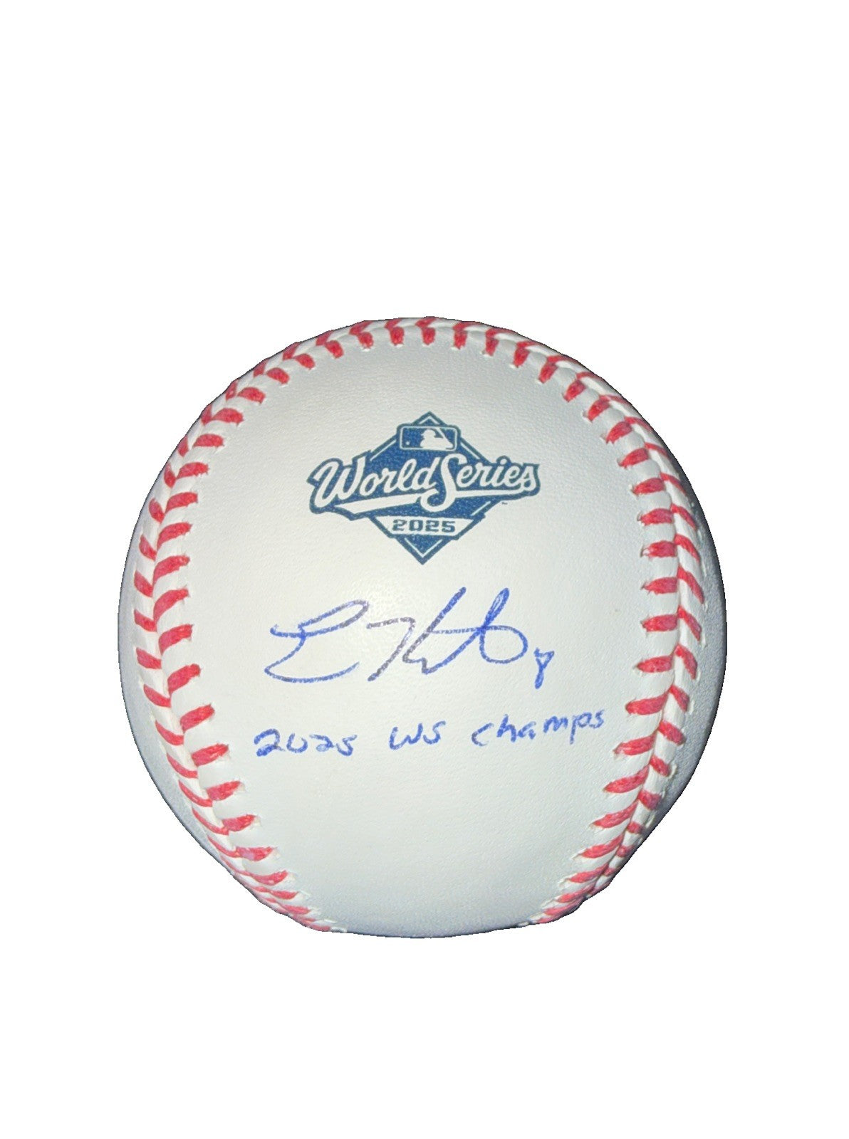 KIKE HERNANDEZ  DODGERS SIGNED 2025 WORLD SERIES BASEBALL "2025 WS CHAMPS" PSA