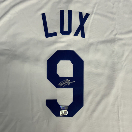 GAVIN LUX DODGERS 2020 WORLD SERIES CHAMPION SIGNED NIKE JERSEY MLB YP369513 KJH