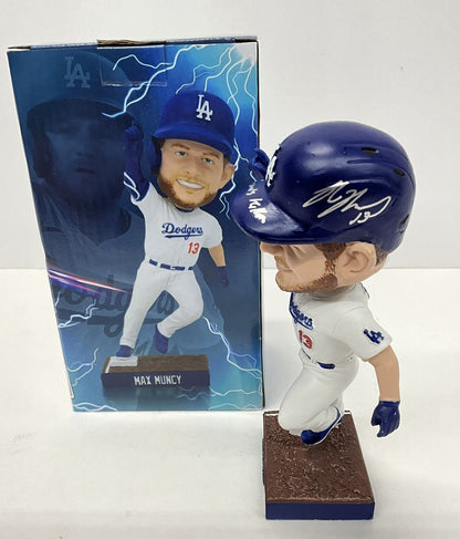 MAX MUNCY SIGNED DODGERS 2023 SGA BOBBLEHEAD "GIANT KILLER" INSCRIPT PSA 2C82063