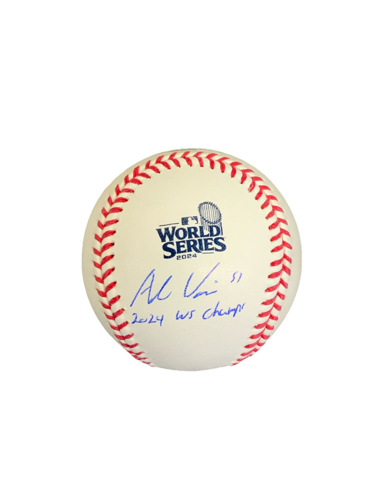 ALEX VESIA DODGERS SIGNED 2024 WORLD SERIES BASEBALL "2024 WS CHAMPS" BECKETT