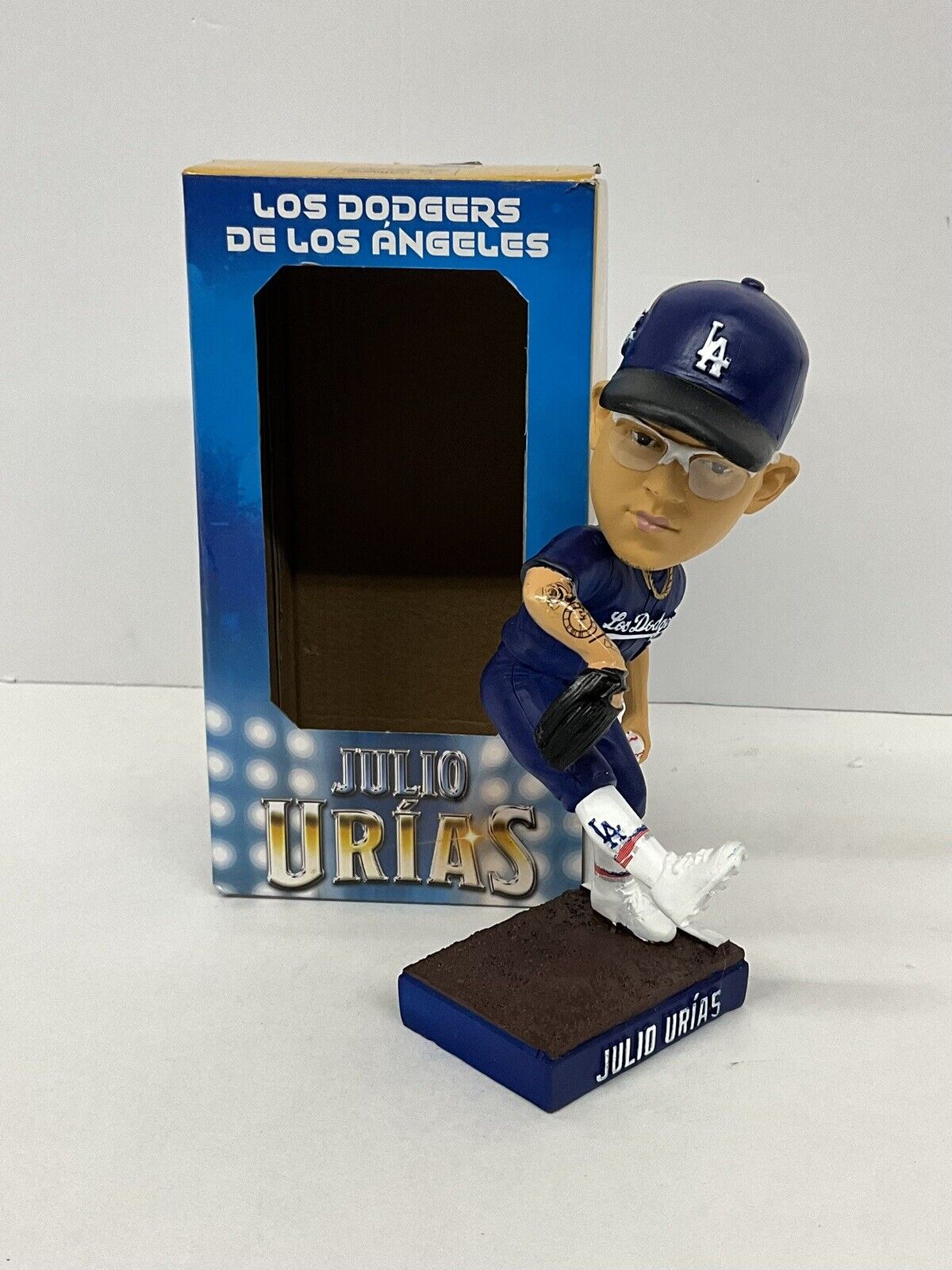 JULIO URIAS SIGNED DODGERS CITY CONNECT 2022 SGA BOBBLEHEAD BECKETT WX95680