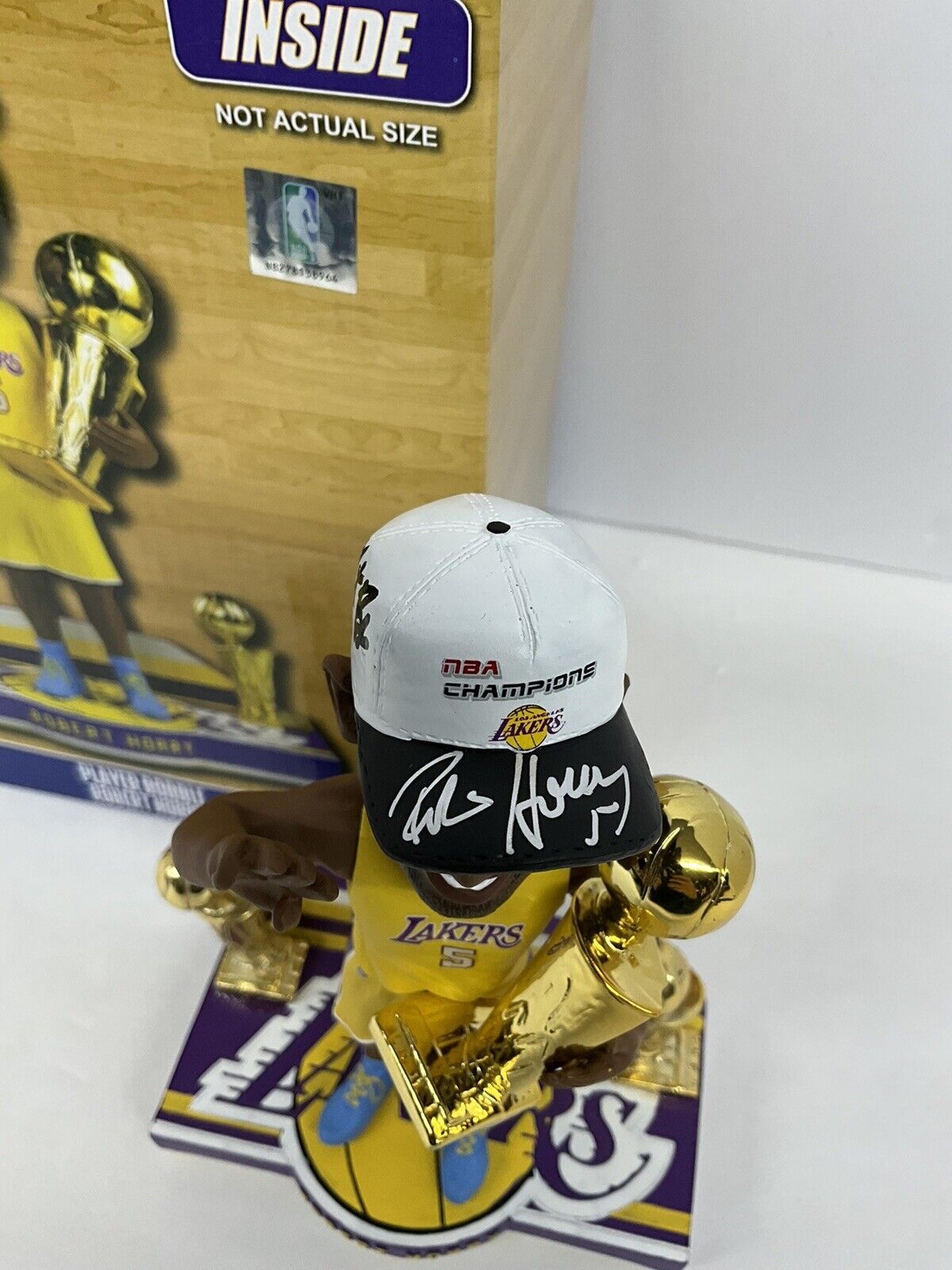 ROBERT HORRY SIGNED LAKERS FOCO /216 BOBBLEHEAD "BIG SHOT BOB" INSC BAS W128236