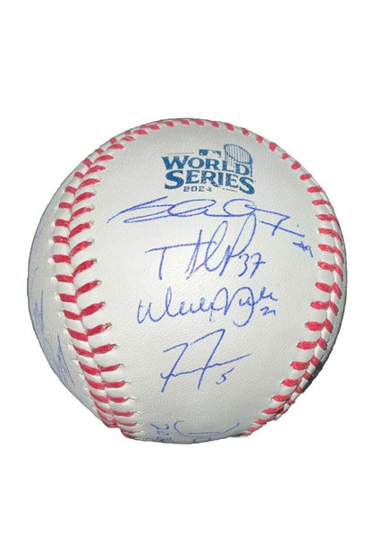 DODGERS SIGNED 2024 WORLD SERIES BALL 17 AUTOS FREEMAN TEO MUNCY BUEHLER PSA 057