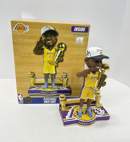 ROBERT HORRY SIGNED LAKERS 3X CHAMPION LIMITED #/216 FOCO BOBBLEHEAD BAS W128306