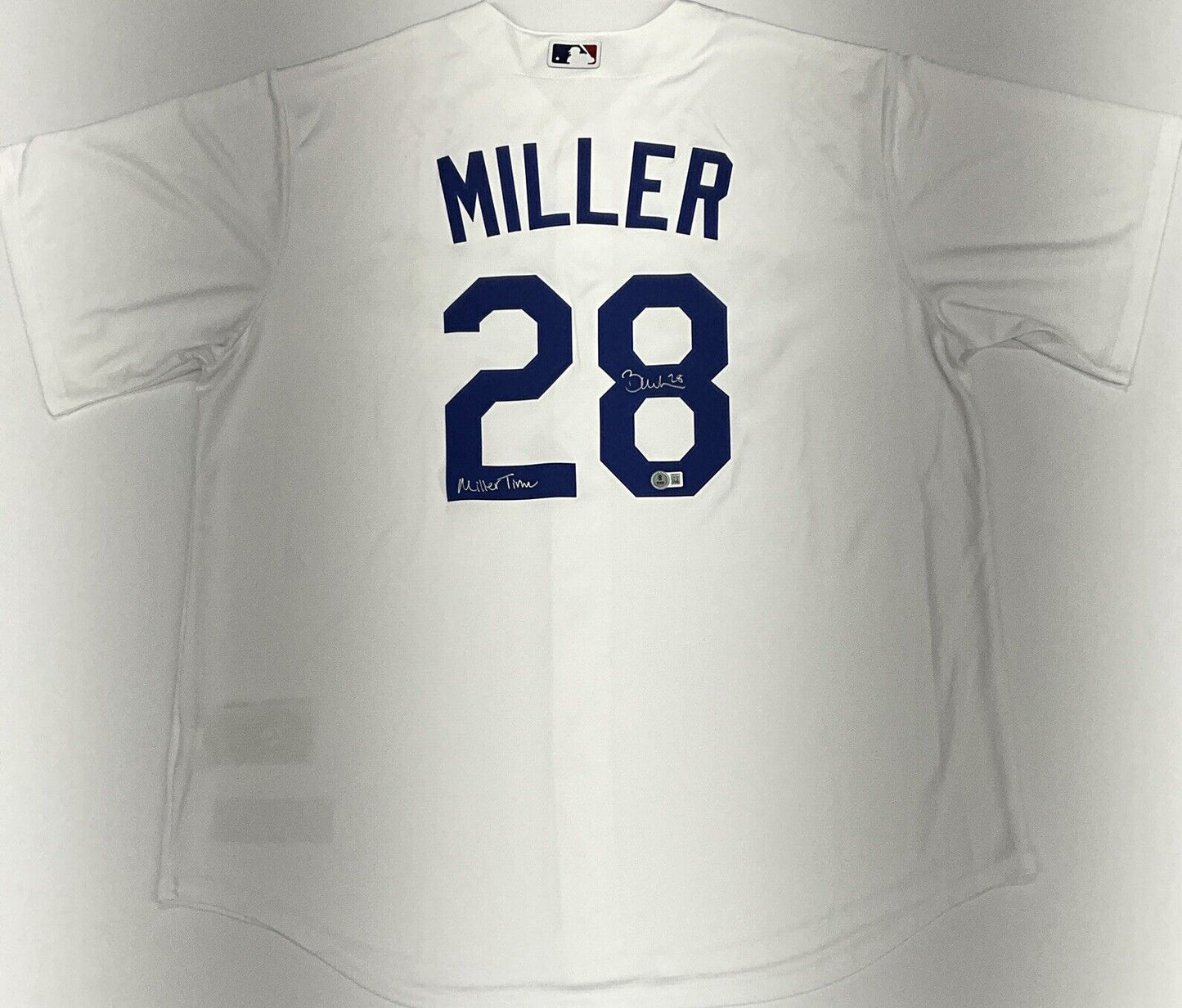 BOBBY MILLER SIGNED DODGERS NIKE JERSEY "MILLER TIME" INSCRIP BECKETT 1W826514