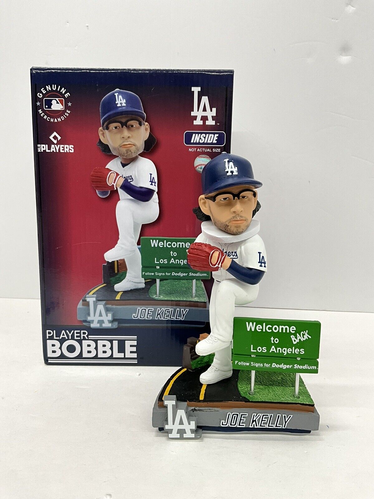 JOE KELLY SIGNED WELCOME BACK TO LA DODGERS FOCO /72 BOBBLEHEAD PSA 3C13438