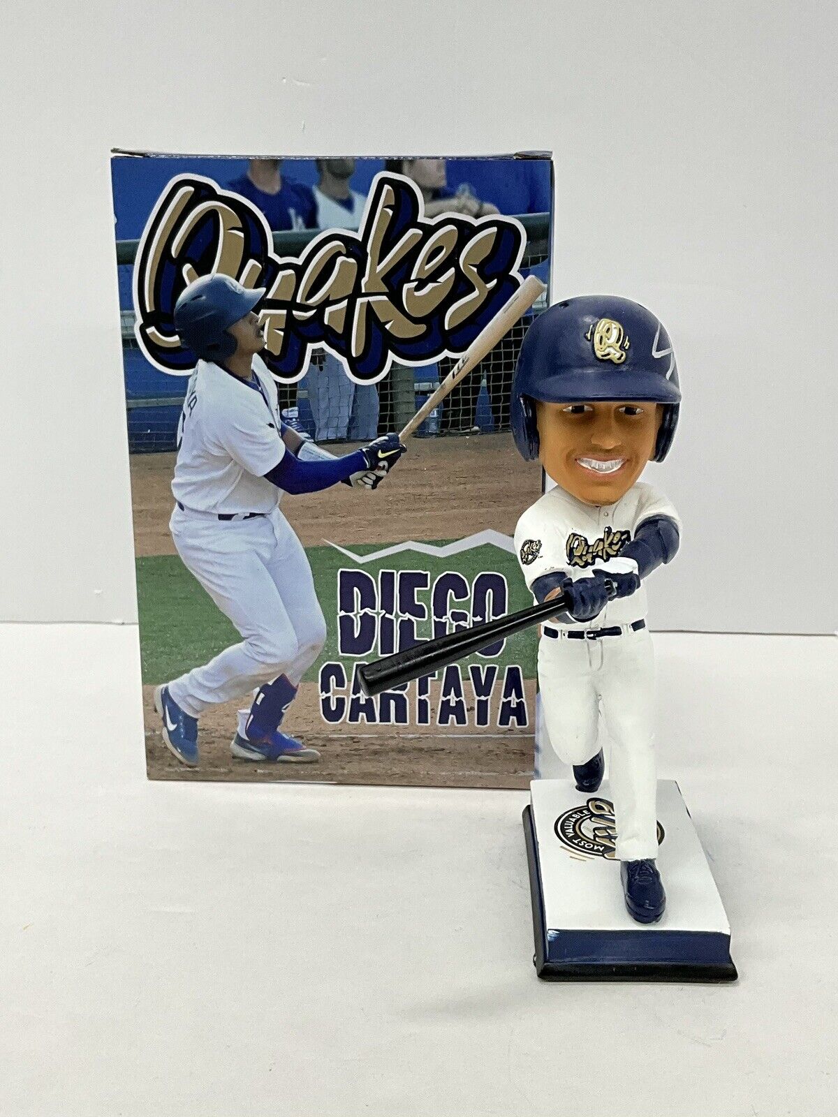 DIEGO CARTAYA DODGERS PROSPECT SIGNED CUCAMONGA QUAKES BOBBLEHEAD BAS BH019379