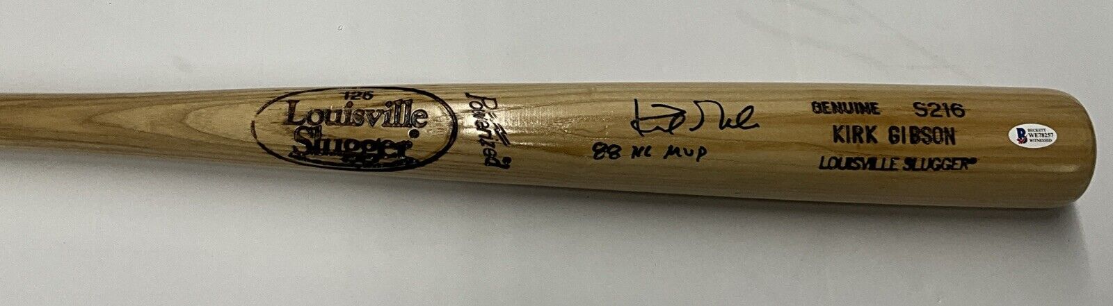 KIRK GIBSON DODGERS SIGNED LOUISVILLE SLUGGER MODEL BAT "88 NL MVP" BAS WE78257