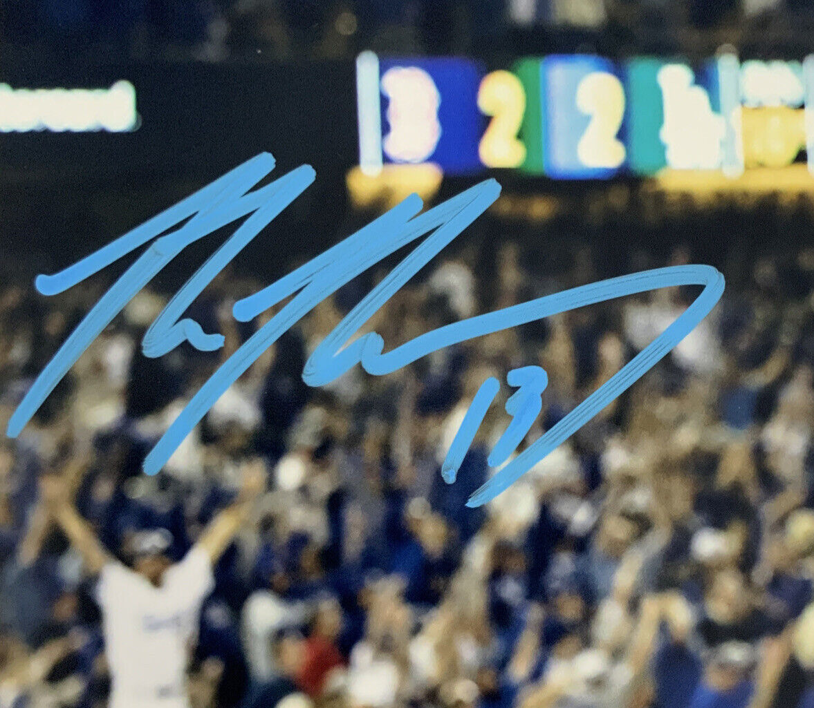 MAX MUNCY DODGERS SIGNED 2018 WORLD SERIES GAME 3 WALK-OFF HR 11X14 PHOTO BAS