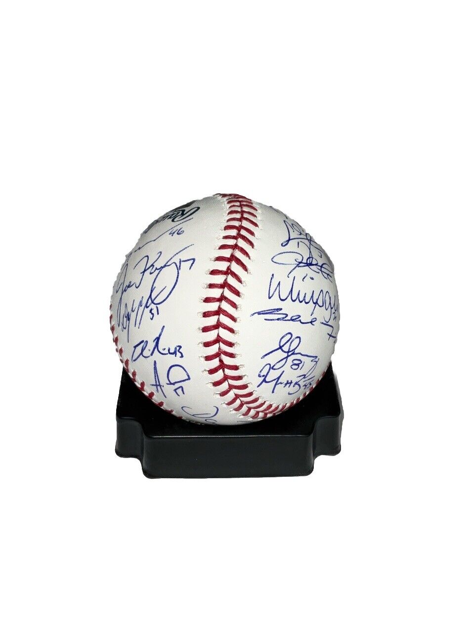 DODGERS 2020 WORLD SERIES BASEBALL SIGNED FULL ROSTER TEAM 29 AUTOS PSA 9A47986