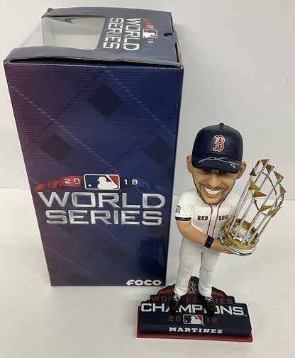 JD MARTINEZ SIGNED BOSTON RED SOX 2018 WORLD SERIES FOCO BOBBLEHEAD BAS W807847