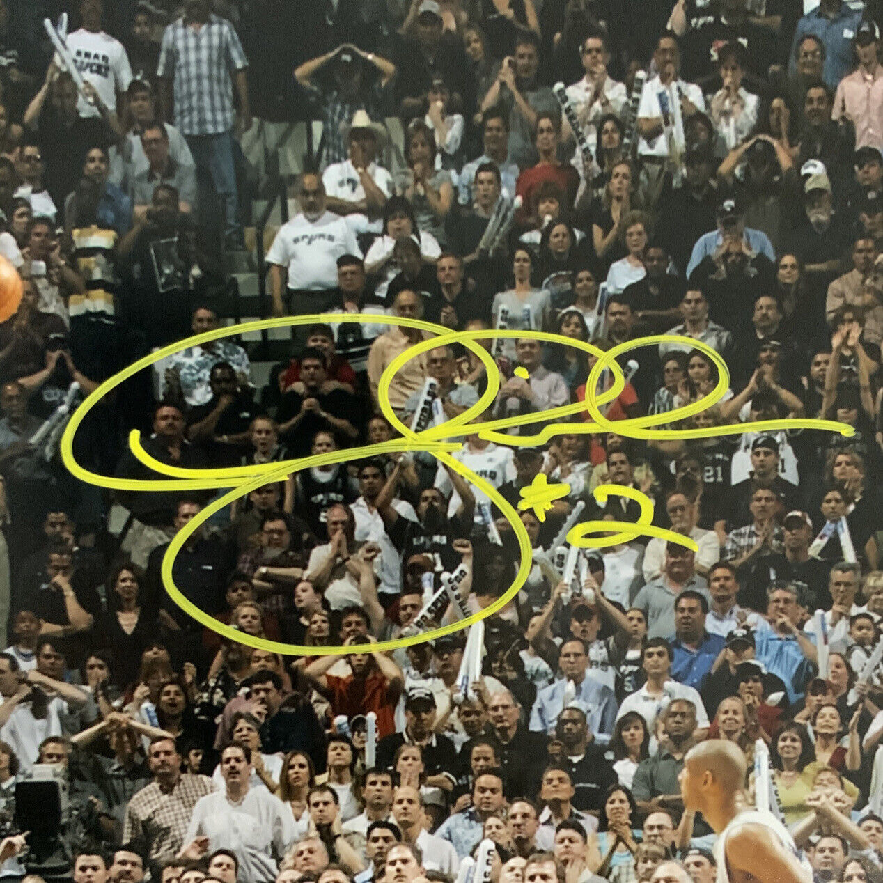 5X CHAMPION DEREK FISHER LAKERS SIGNED 16X20 PHOTO 0.4 SECONDS SHOT YELLOW BAS