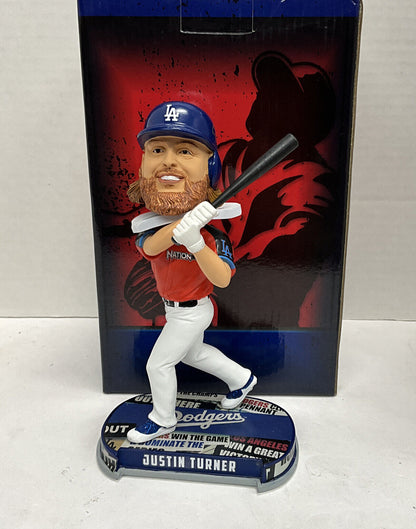 DODGERS SIGNED 2017 ALL STAR FOCO BOBBLEHEAD SET KERSHAW, BELLINGER, SEAGER COA