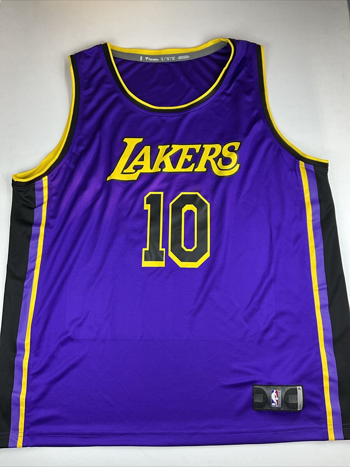 MAX CHRISTIE SIGNED LOS ANGELES LAKERS FANATICS PURPLE JERSEY PSA ITP 2C87946