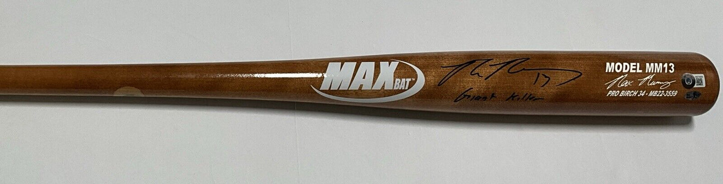 MAX MUNCY DODGERS SIGNED GOLD MAXBAT GAME MODEL BAT "GIANT KILLER" BAS WZ79405