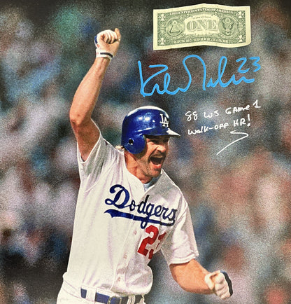 KIRK GIBSON DODGERS SIGNED 20X30 STRETCHED CANVAS "88 WS GM1 WALKOFF BAS W140630