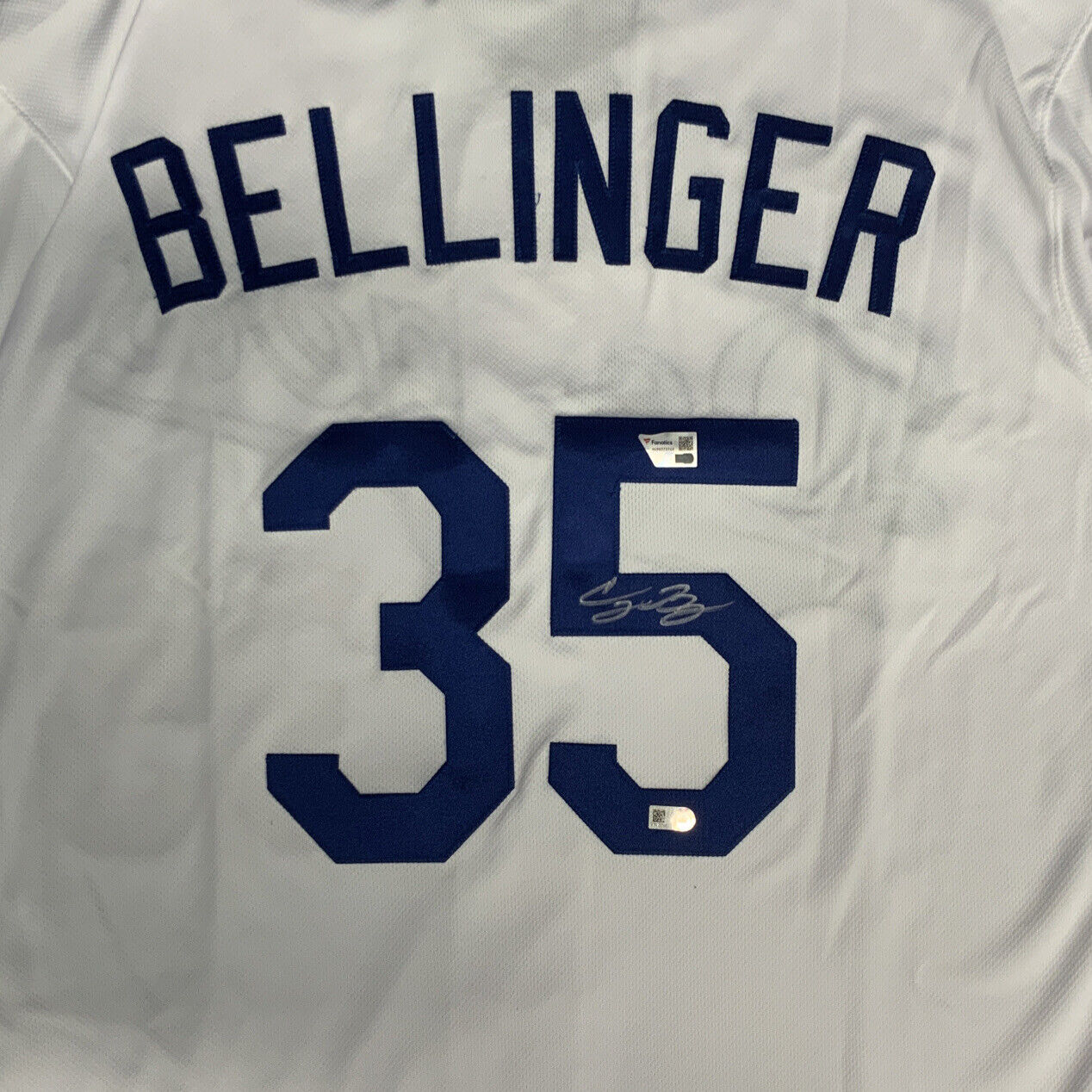 CODY BELLINGER DODGERS CHAMPION SIGNED 2020 WORLD SERIES JERSEY MLB VT102748