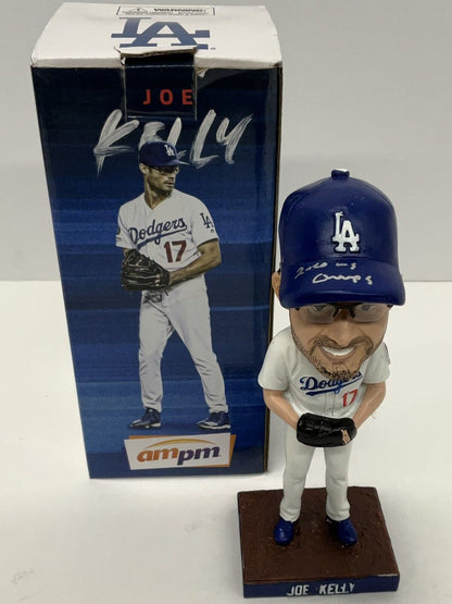 JOE KELLY SIGNED DODGERS 2019 SGA BOBBLEHEAD "2020 WS CHAMPS" INSC PSA 2C74715