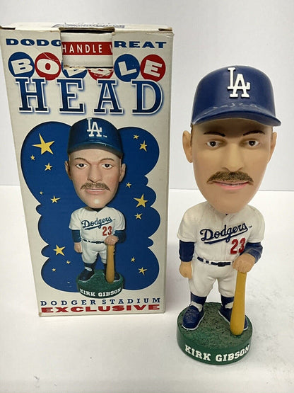 KIRK GIBSON DODGERS 88 WS CHAMPION SIGNED 2001 SGA BOBBLEHEAD PSA AI32876