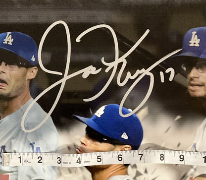 17/17 JOE KELLY DODGERS SIGNED 22X26 POUTY FACE EDIT CANVAS NICE SWING BITCH PSA