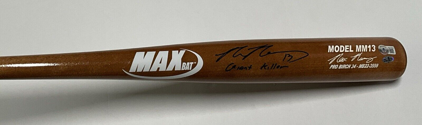 MAX MUNCY DODGERS SIGNED GOLD MAXBAT GAME MODEL BAT "GIANT KILLER" BAS WZ79539