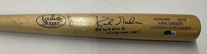 KIRK GIBSON DODGERS SIGNED LOUISVILLE SLUGGER BAT "88 WS WALK OFF HR BAS W140599