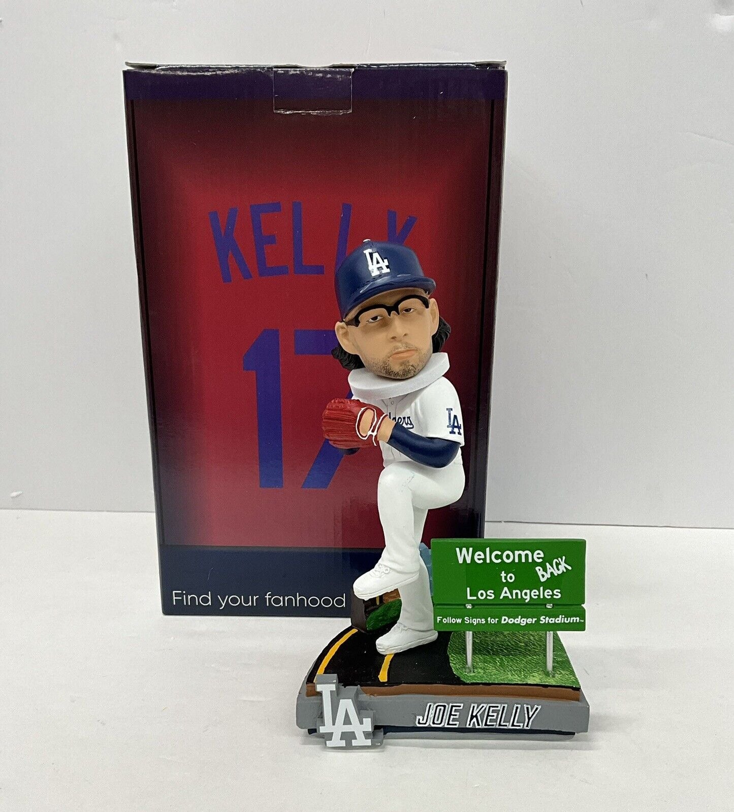 JOE KELLY SIGNED WELCOME BACK TO LA BOBBLEHEAD "NICE SWING BITCH"  PSA 3C13429