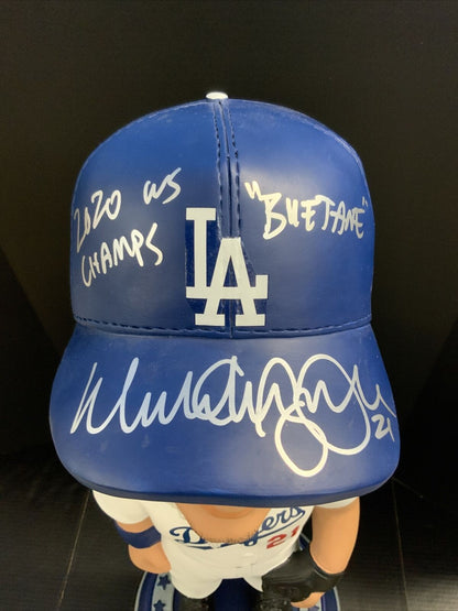 WALKER ANTHONY BUEHLER DODGERS SIGNED 3FT BOBBLEHEAD 2020 WS CHAMPS BUETANE