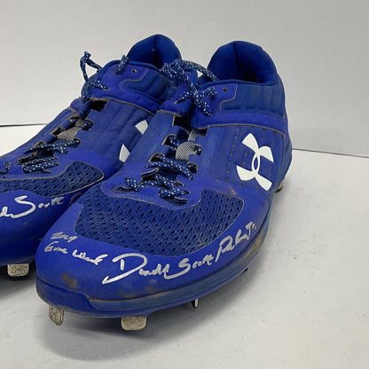 DJ PETERS DODGERS TIGERS FULL NAME SIGNED GAME USED CLEATS PSA RG29220/21