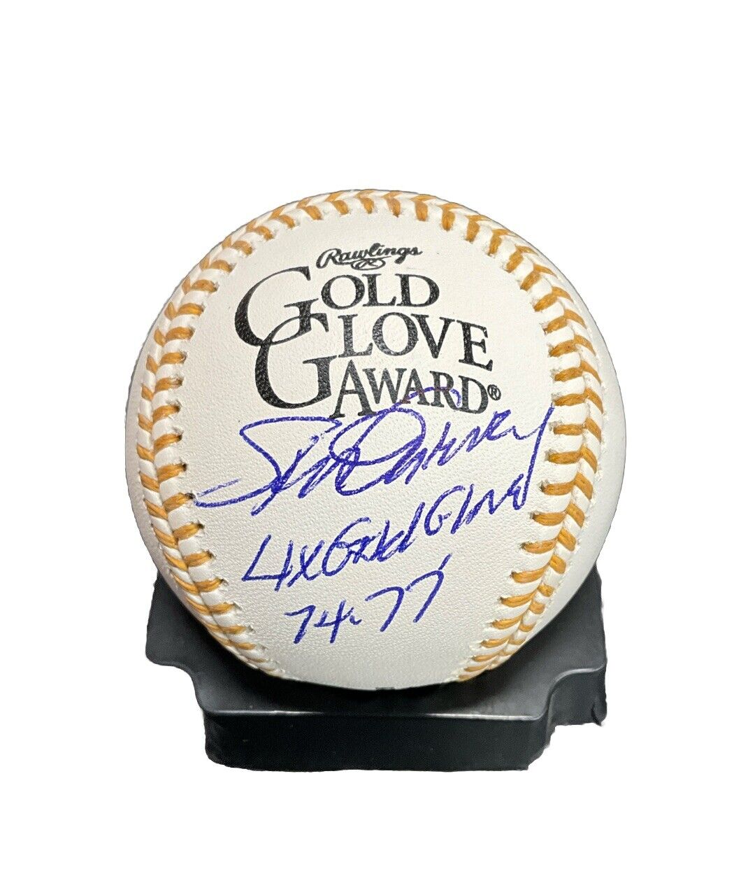 STEVE GARVEY DODGERS SIGNED GOLD GLOVE BASEBALL "4X GOLD GLOVE 74-77" INSC PSA