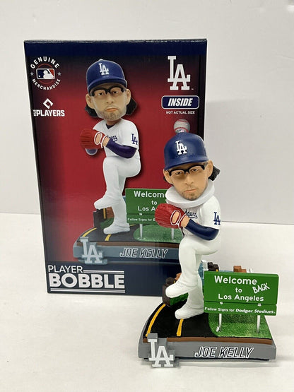 JOE KELLY SIGNED WELCOME BACK TO LA DODGERS FOCO /72 BOBBLEHEAD PSA 3C13435