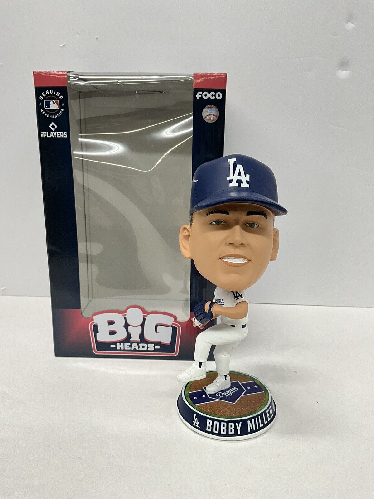 BOBBY MILLER SIGNED DODGERS FOCO BIGHEAD BOBBLEHEAD "MILLER TIME" PSA RG50527