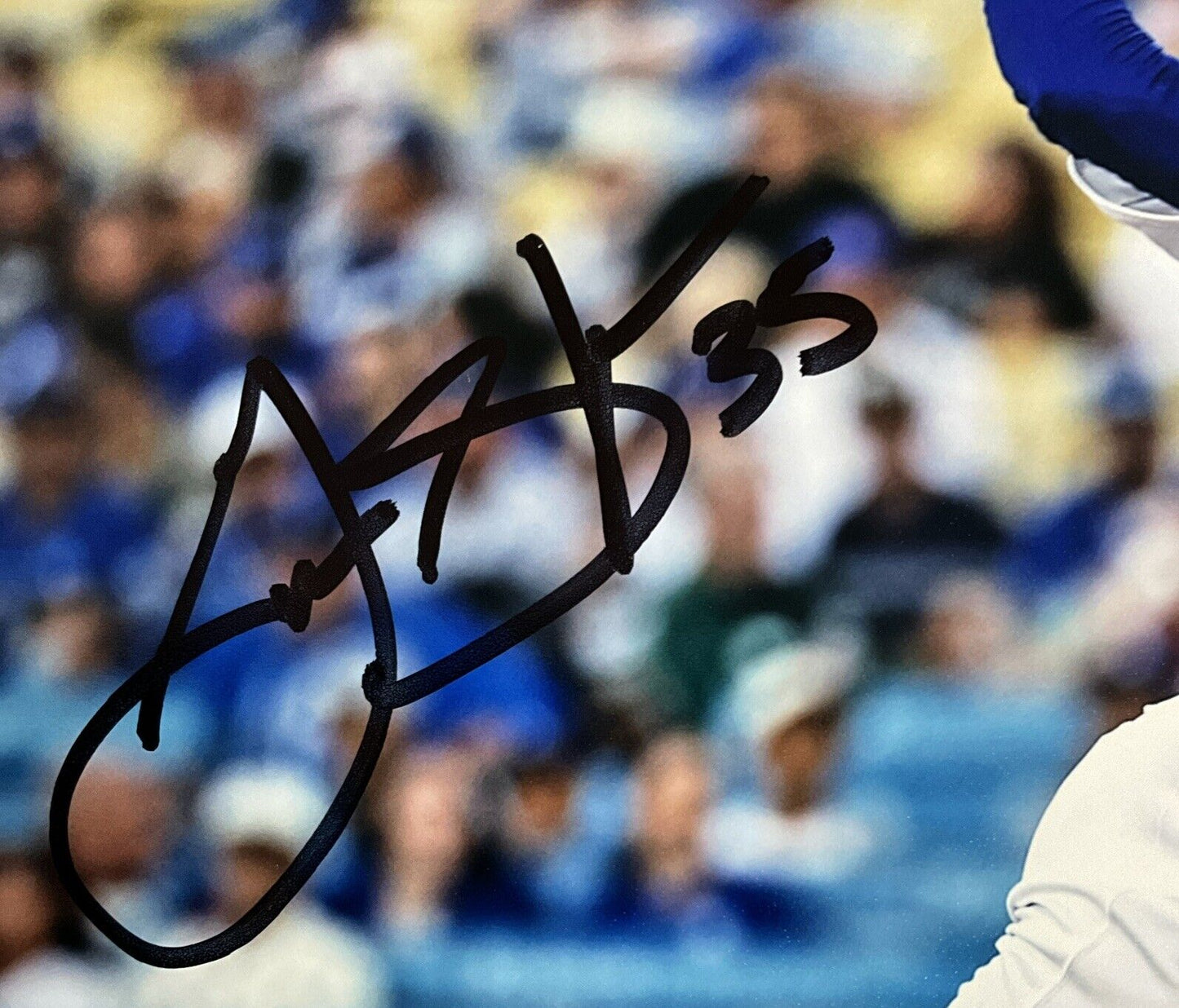 GAVIN STONE DODGERS ROOKIE PITCHERS SIGNED 8X10 PITCHING VS ROYALS PSA WITNESS