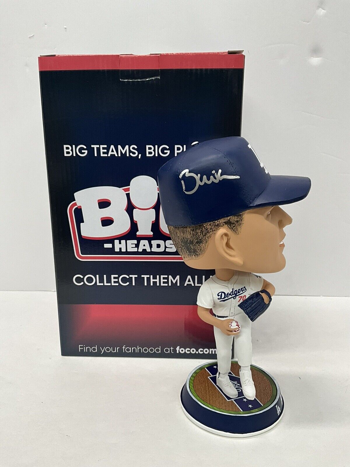 BOBBY MILLER SIGNED DODGERS FOCO BIGHEAD LIMITED #/123 BOBBLEHEAD PSA RG50507